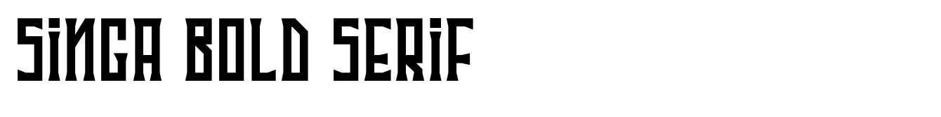 Singa Bold Serif